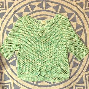 Cable Knit Blue Top